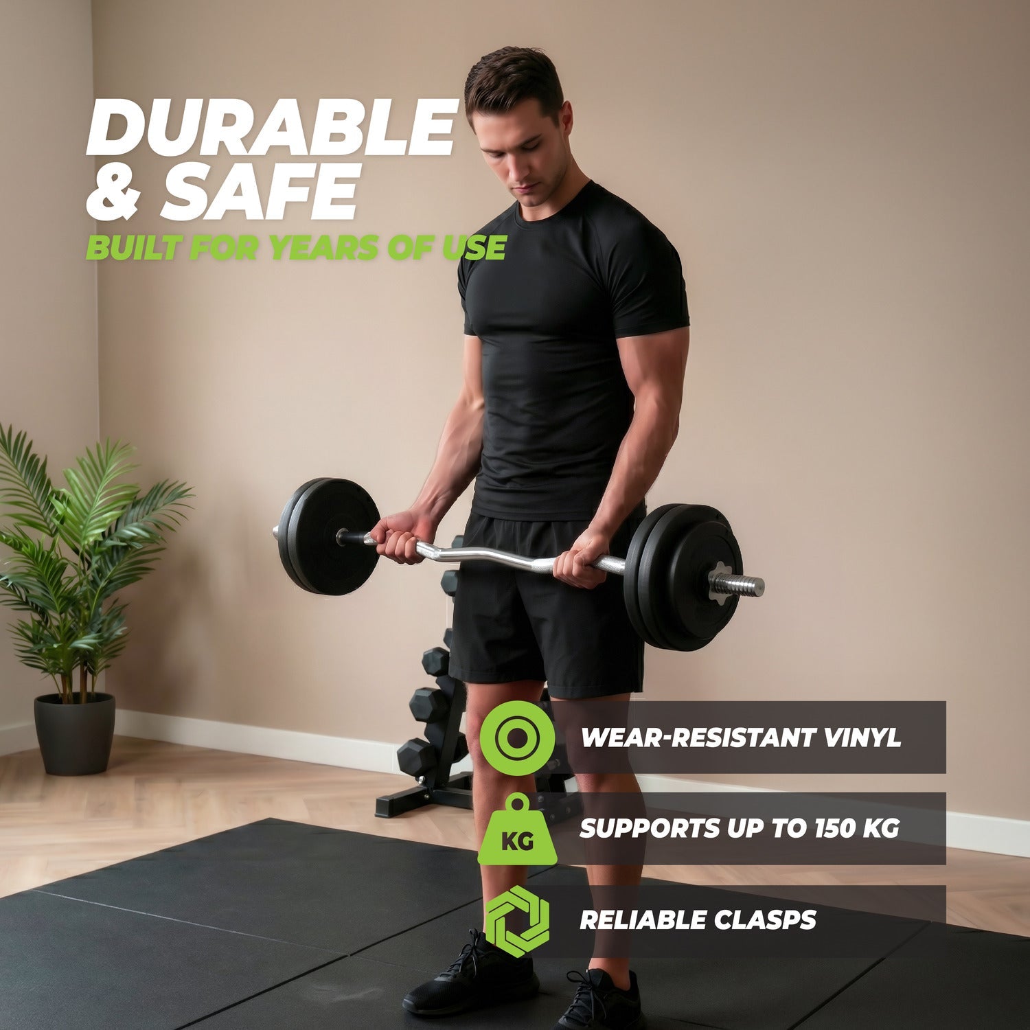 VirtuFit Vinyl EZ-Curl Set - Kit de support - 20 kg