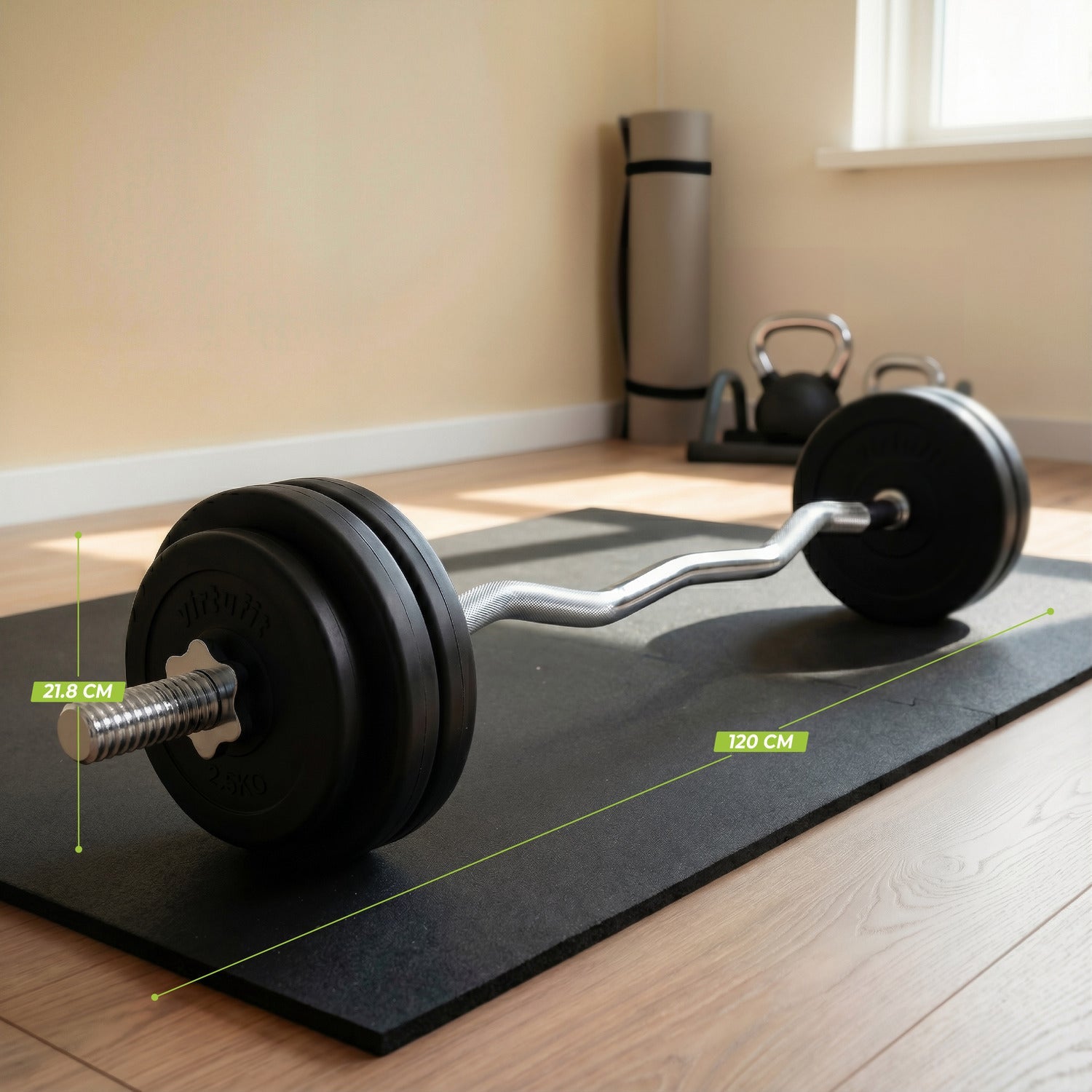 VirtuFit Vinyl EZ-Curl Set - Kit de support - 20 kg