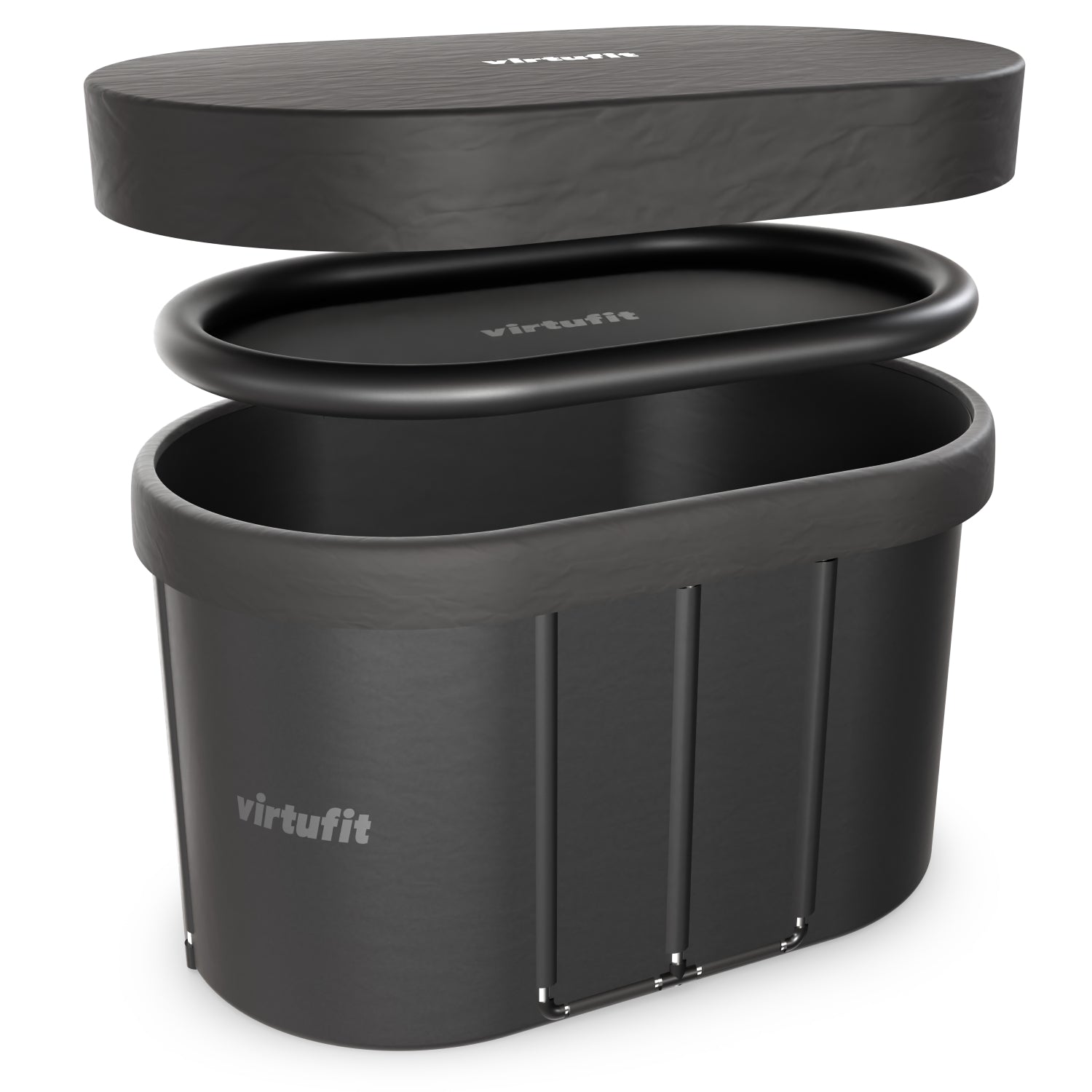 VirtuFit Bain de glace - Ovale - 500 litres - Anthracite - Accessoires inclus - Tweedekans
