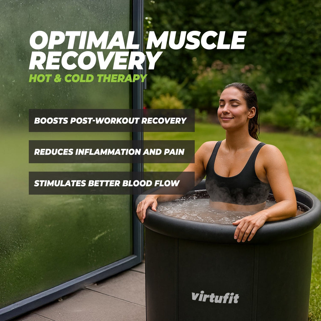 VirtuFit Bain de glace XXL - 375 litres - Anthracite - Accessoires inclus - Tweedekans