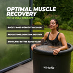 VirtuFit Bain de glace XXL - 375 litres - Anthracite - Accessoires inclus - Tweedekans
