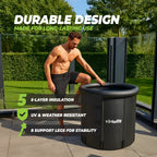 VirtuFit Bain de glace XXL - 375 litres - Anthracite - Accessoires inclus - Tweedekans