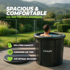 VirtuFit Bain de glace XXL - 375 litres - Anthracite - Accessoires inclus - Tweedekans