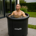 VirtuFit Bain de glace XXL - 375 litres - Anthracite - Accessoires inclus - Tweedekans