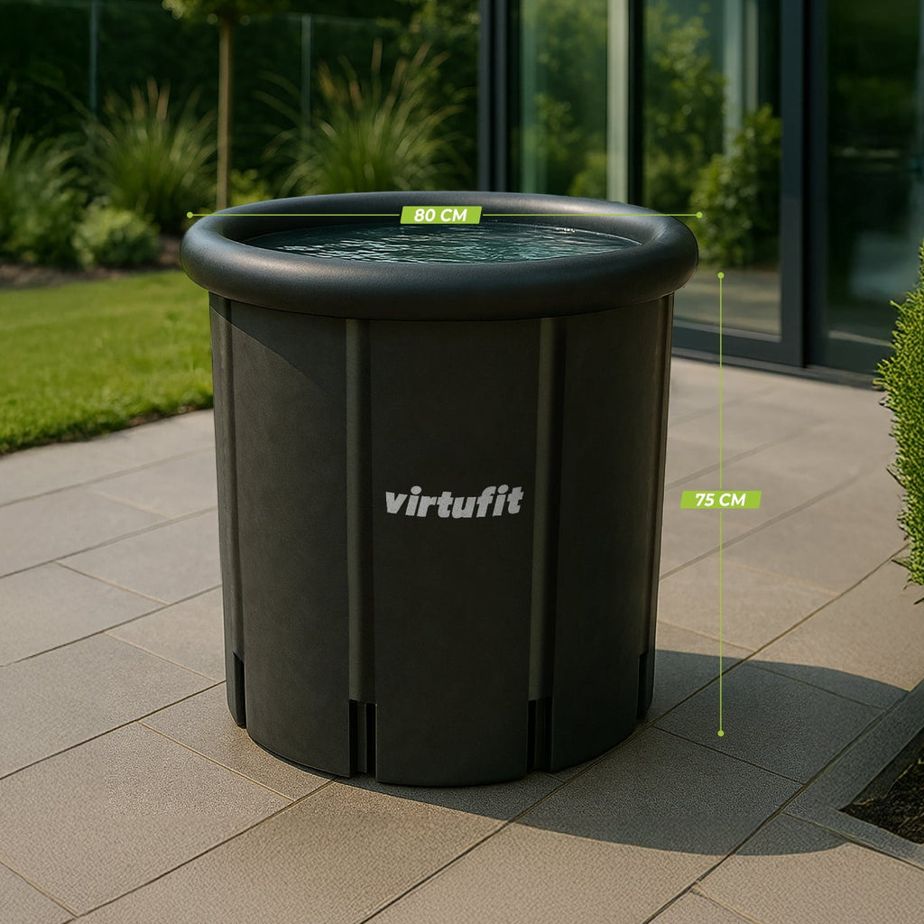 VirtuFit Bain de glace XXL - 375 litres - Anthracite - Accessoires inclus - Tweedekans
