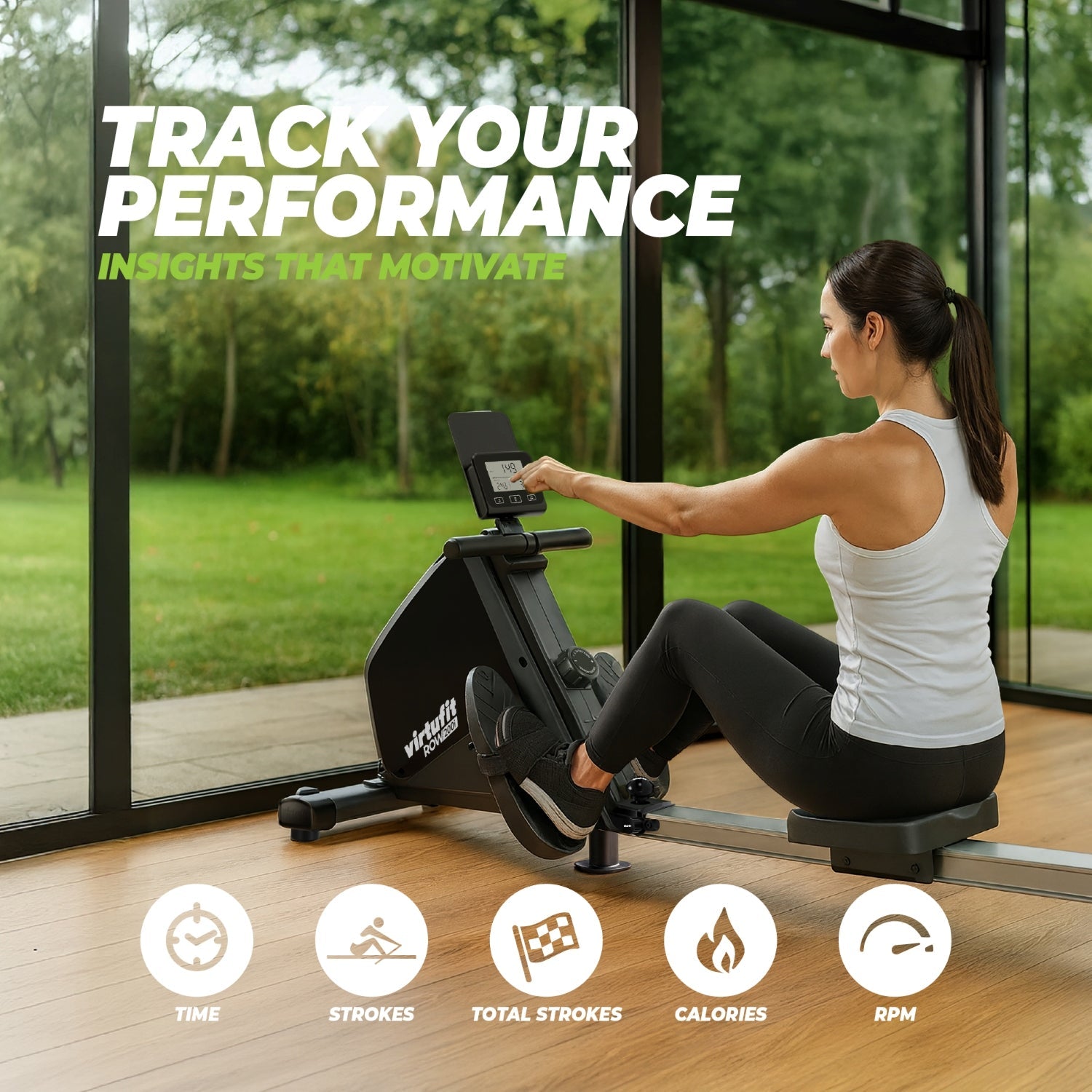 VirtuFit ROW200i Roeitrainer - Magnetische roeimachine (ROW450)