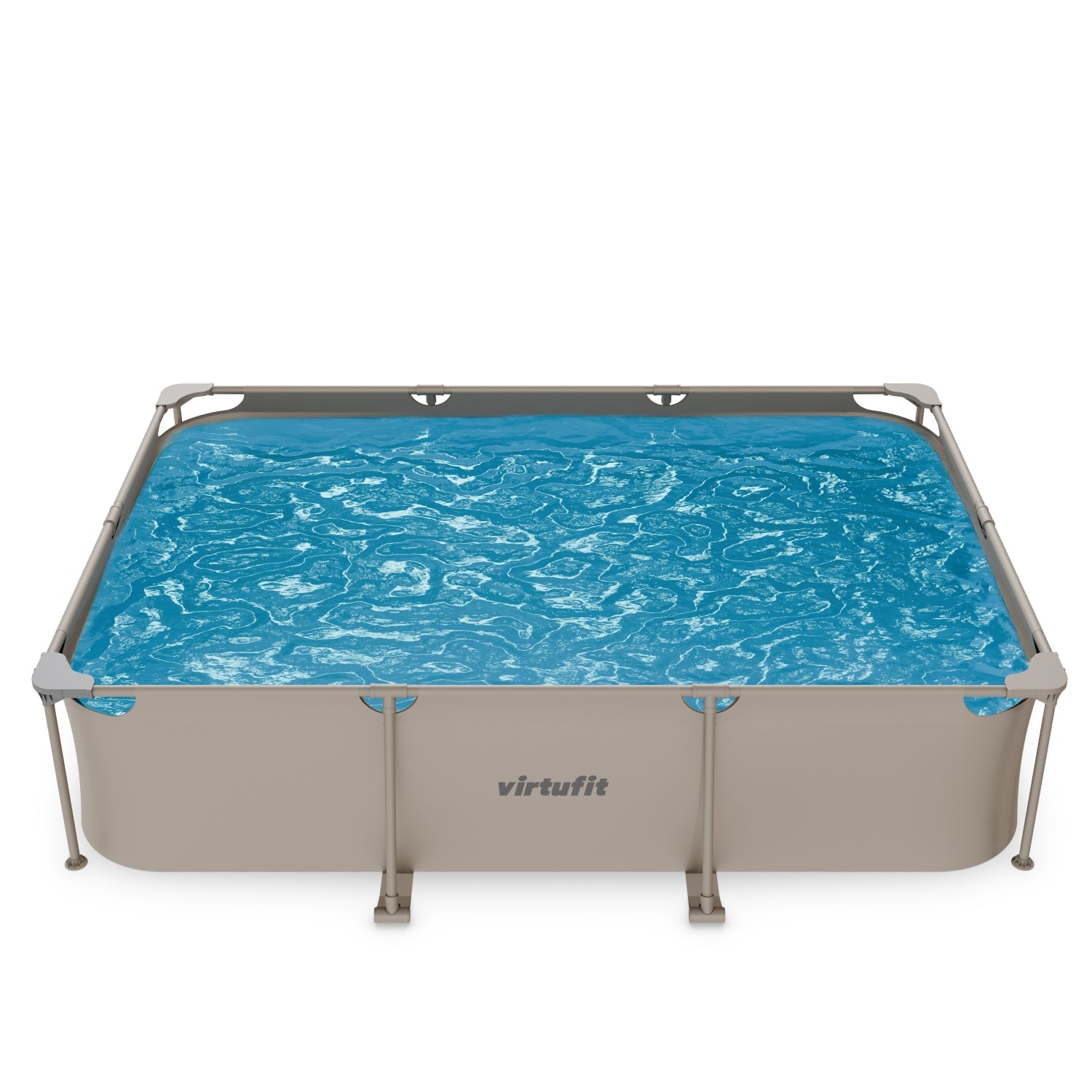 Piscine Rectangulaire VirtuFit - Beige - 300 x 210 x 66 cm - Tweedekans