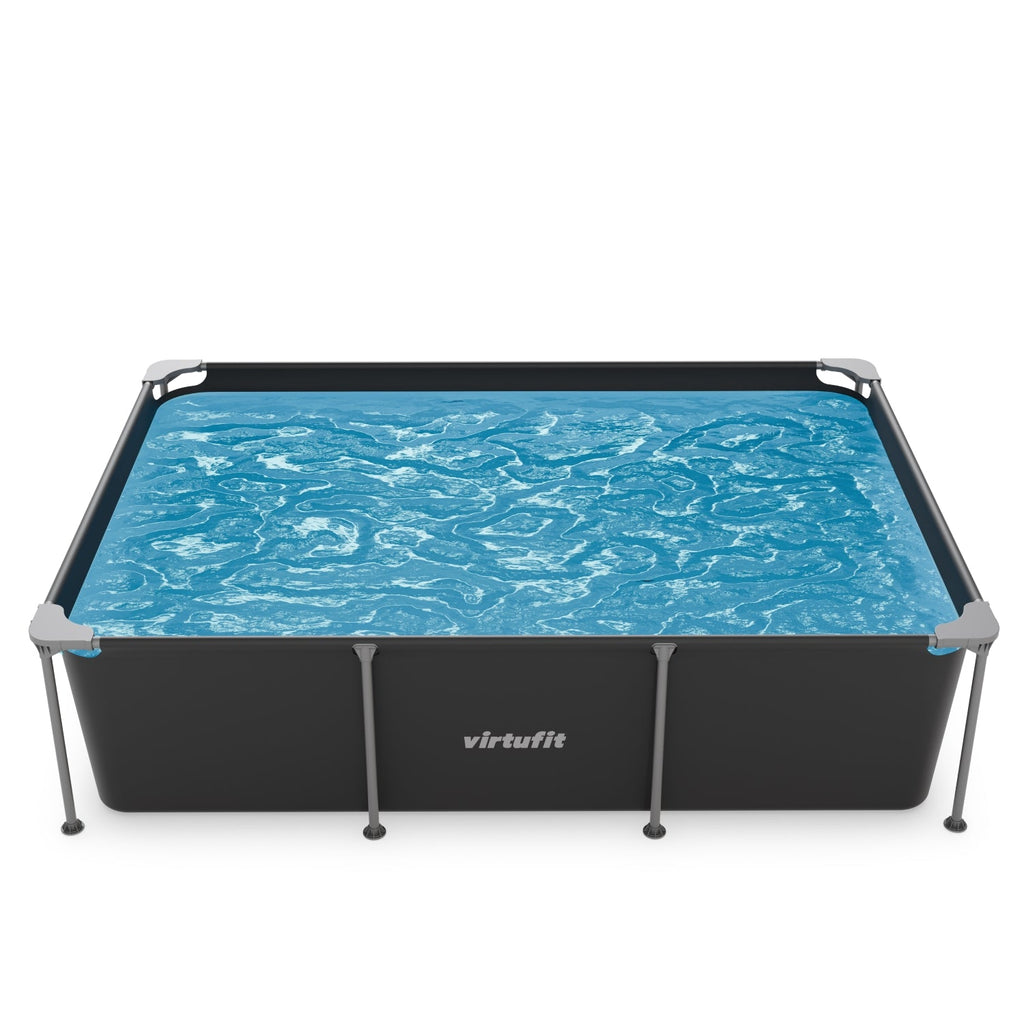 Piscine Rectangulaire VirtuFit - Anthracite - 260 x 180 x 66 cm - Tweedekans
