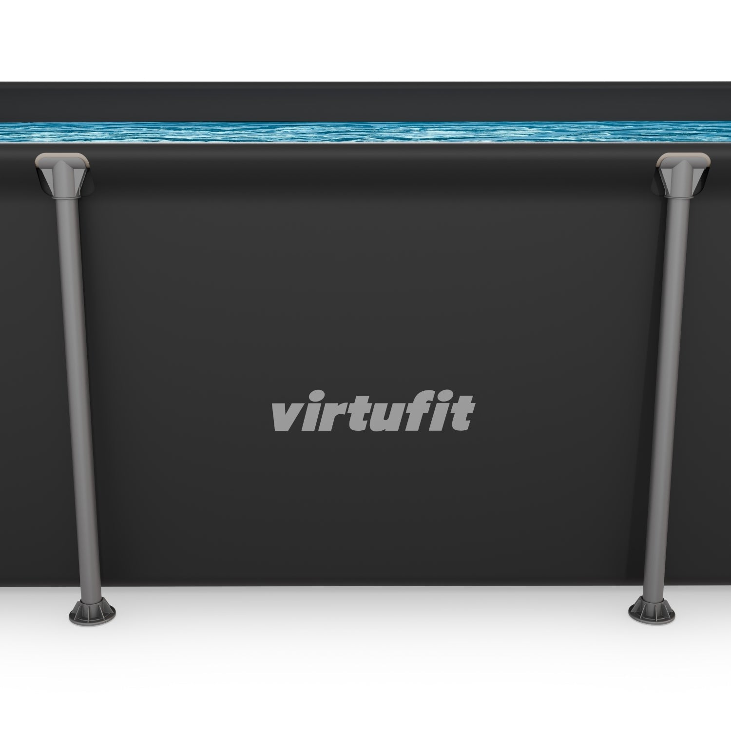 Piscine Rectangulaire VirtuFit - Anthracite - 260 x 180 x 66 cm - Tweedekans