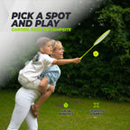 VirtuFit 2-en-1 Portable Badminton et Tennis Set - Comprend un étui et des raquettes