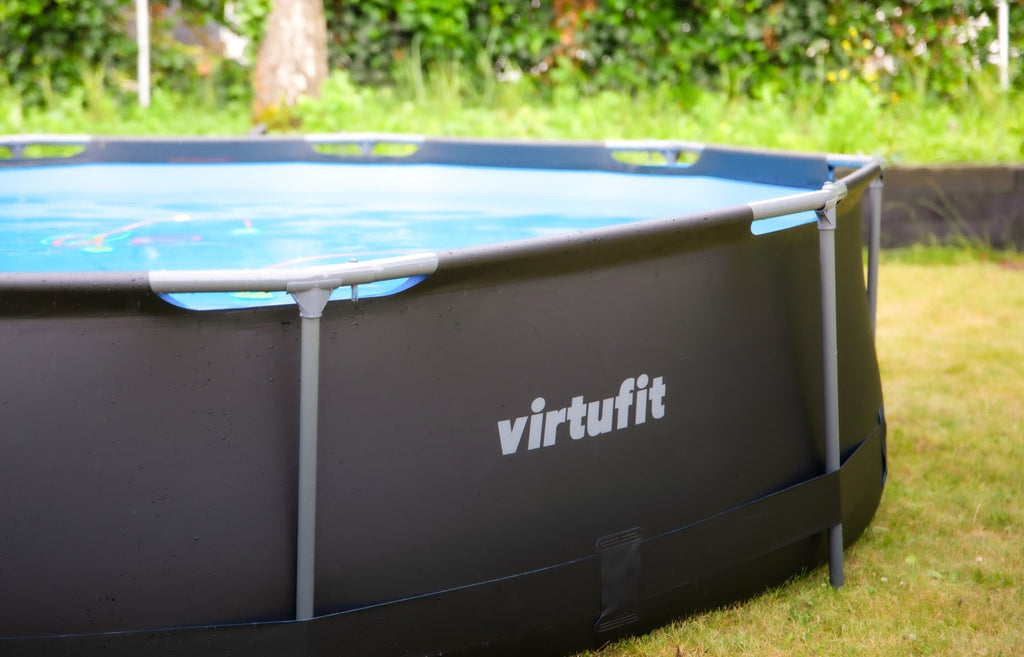 Piscine Ronde VirtuFit Ø366 x 100 cm - Anthracite - Ensemble Complet