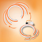 HMS Cerceau de Fitness - Aimants, Poids & Compteur - Blanc/Orange