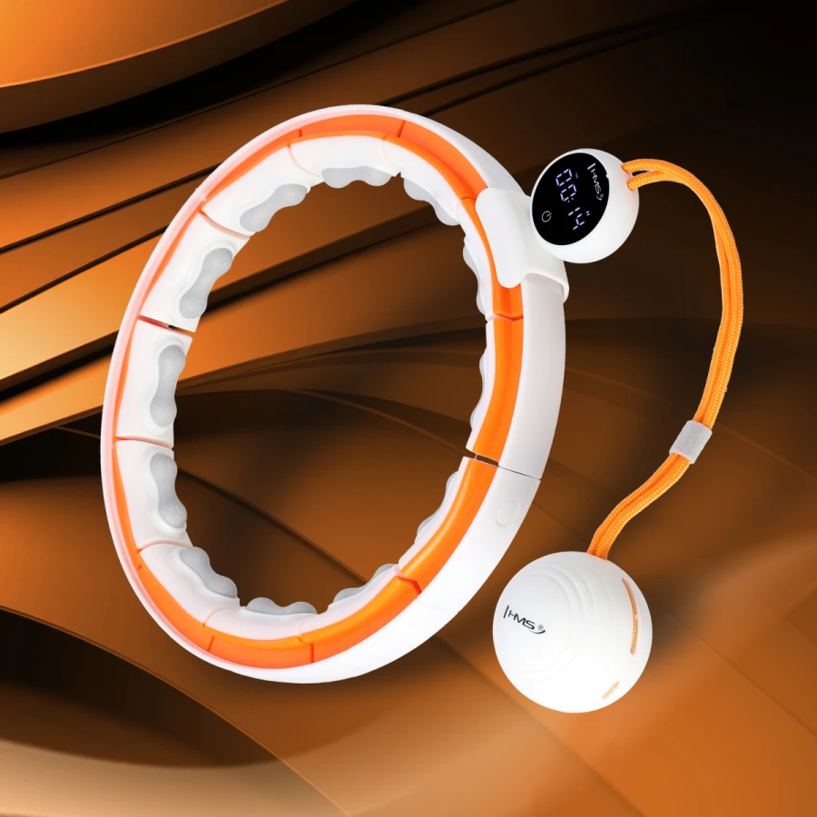 HMS Cerceau de Fitness - Aimants, Poids & Compteur - Blanc/Orange
