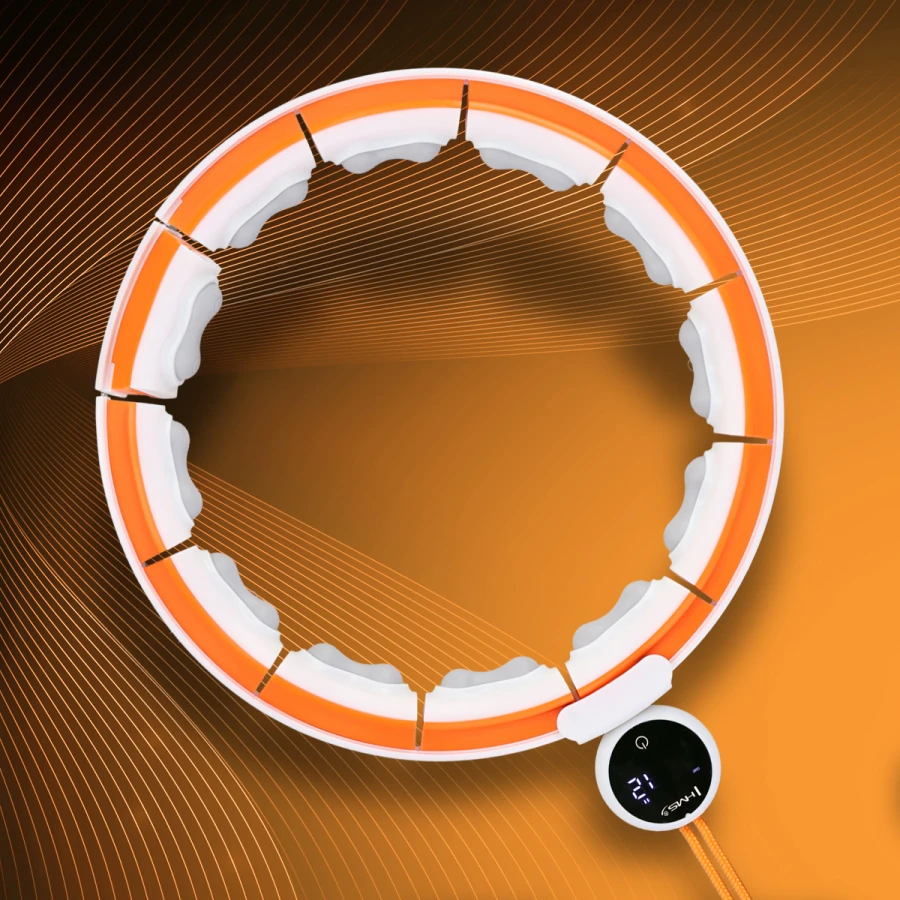 HMS Cerceau de Fitness - Aimants, Poids & Compteur - Blanc/Orange