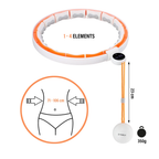 HMS Cerceau de Fitness - Aimants, Poids & Compteur - Blanc/Orange