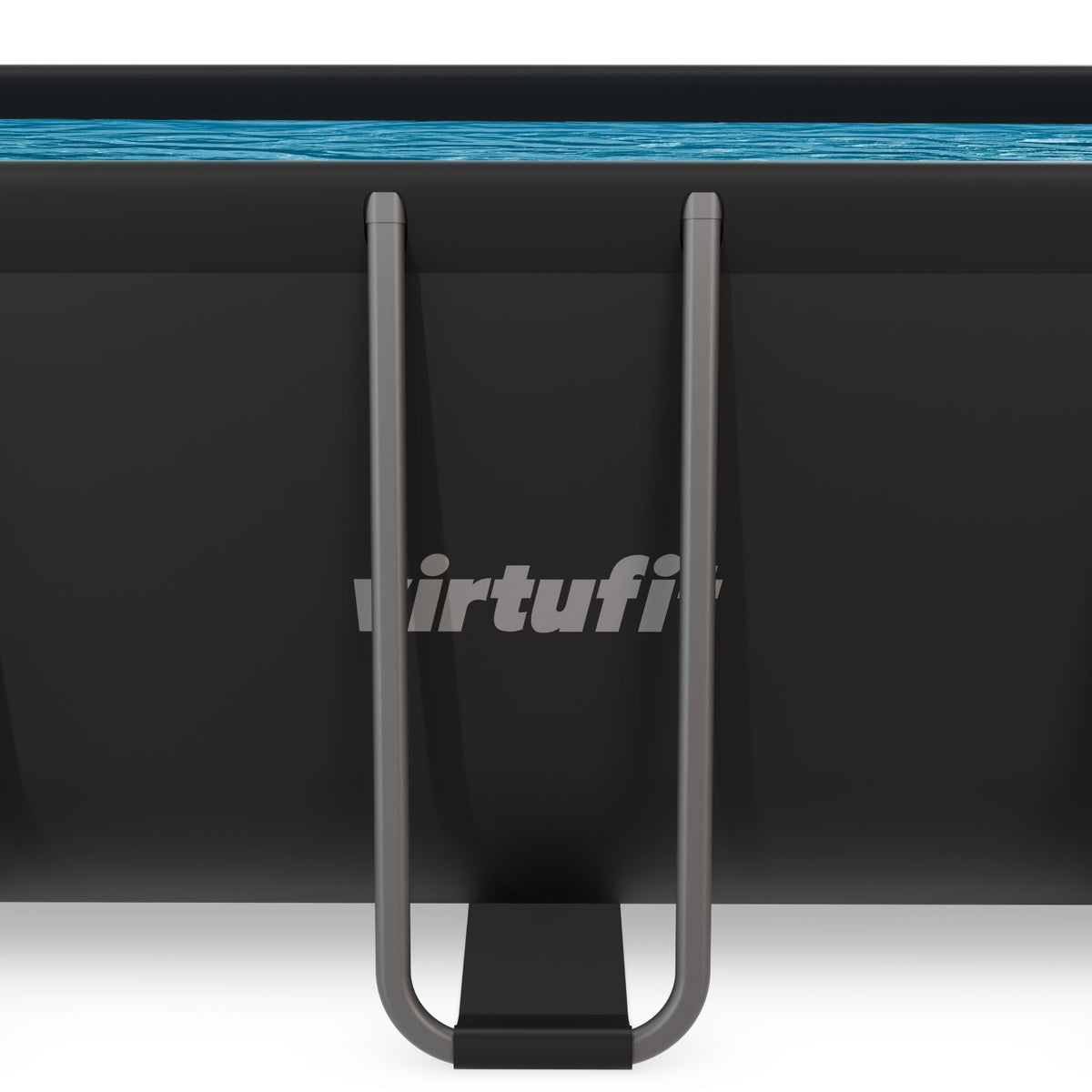 Piscine Rectangulaire VirtuFit 400 x 200 x 122 cm - Anthracite - Avec Pompe Filtrante - Tweedekans