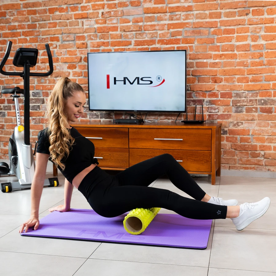 HMS Tapis de Fitness - Lilas/Noir - 15 mm