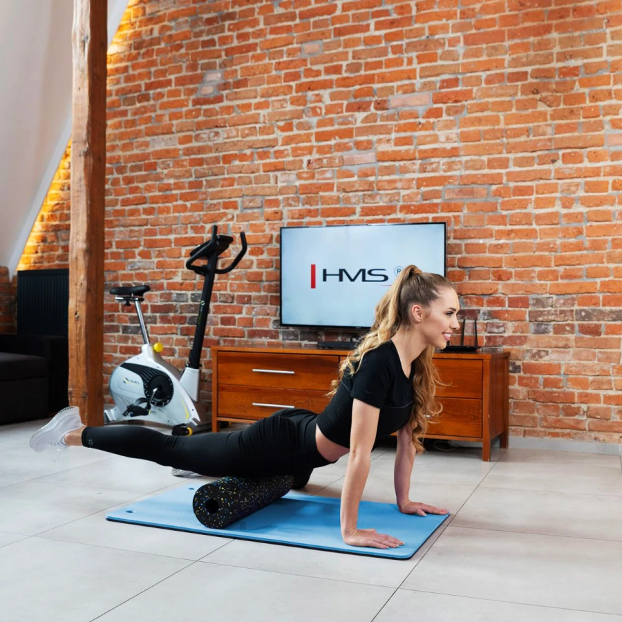 HMS Fitness Mat - Lichtblauw/Zwart - 20 mm