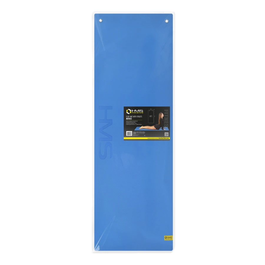 HMS Fitness Mat - Blauw/Zwart - 15 mm - In gebruik