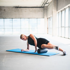 HMS Fitness Mat - Blauw/Zwart - 15 mm - Afbeelding 6
