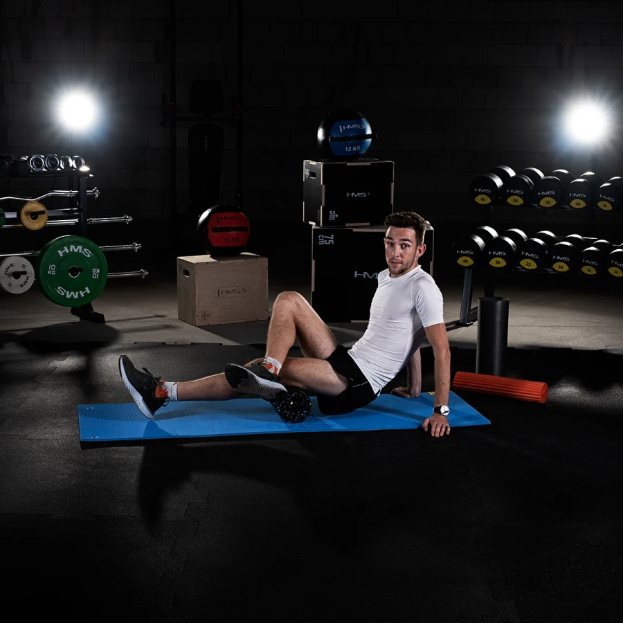 HMS Fitness Mat - Blauw/Zwart - 15 mm - Afbeelding 8