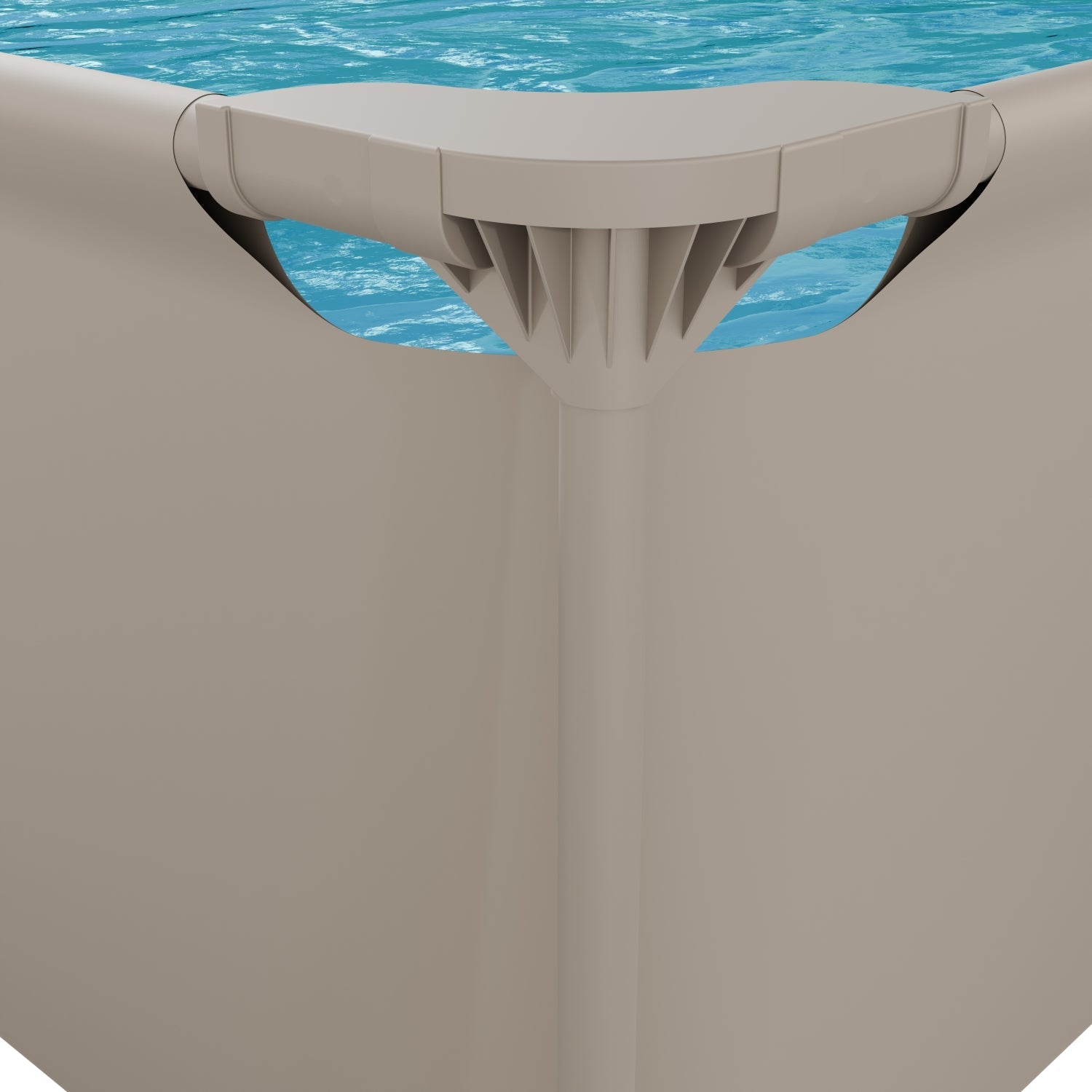 Piscine Rectangulaire VirtuFit - Beige - 260 x 180 x 66 cm - Tweedekans