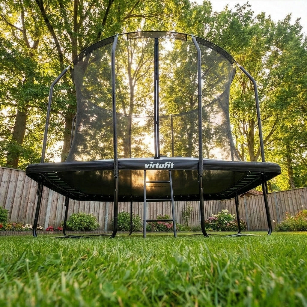 VirtuFit Trampoline Rectangulaire Premium avec Filet de Sécurité - Noir - 183 x 274 cm - Tweedekans