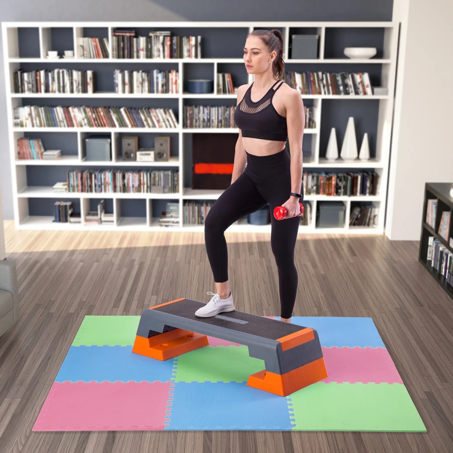 One FitnessTapis de Puzzle - Lot de 9 - 10 mm - Multi