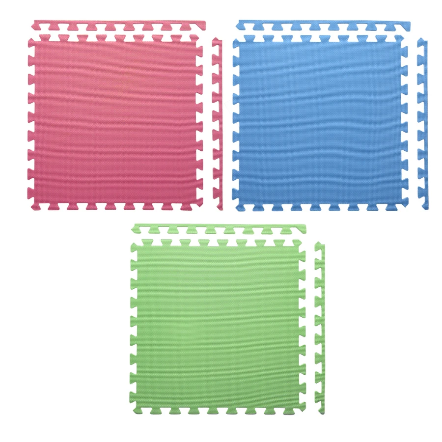 One FitnessTapis de Puzzle - Lot de 9 - 10 mm - Multi
