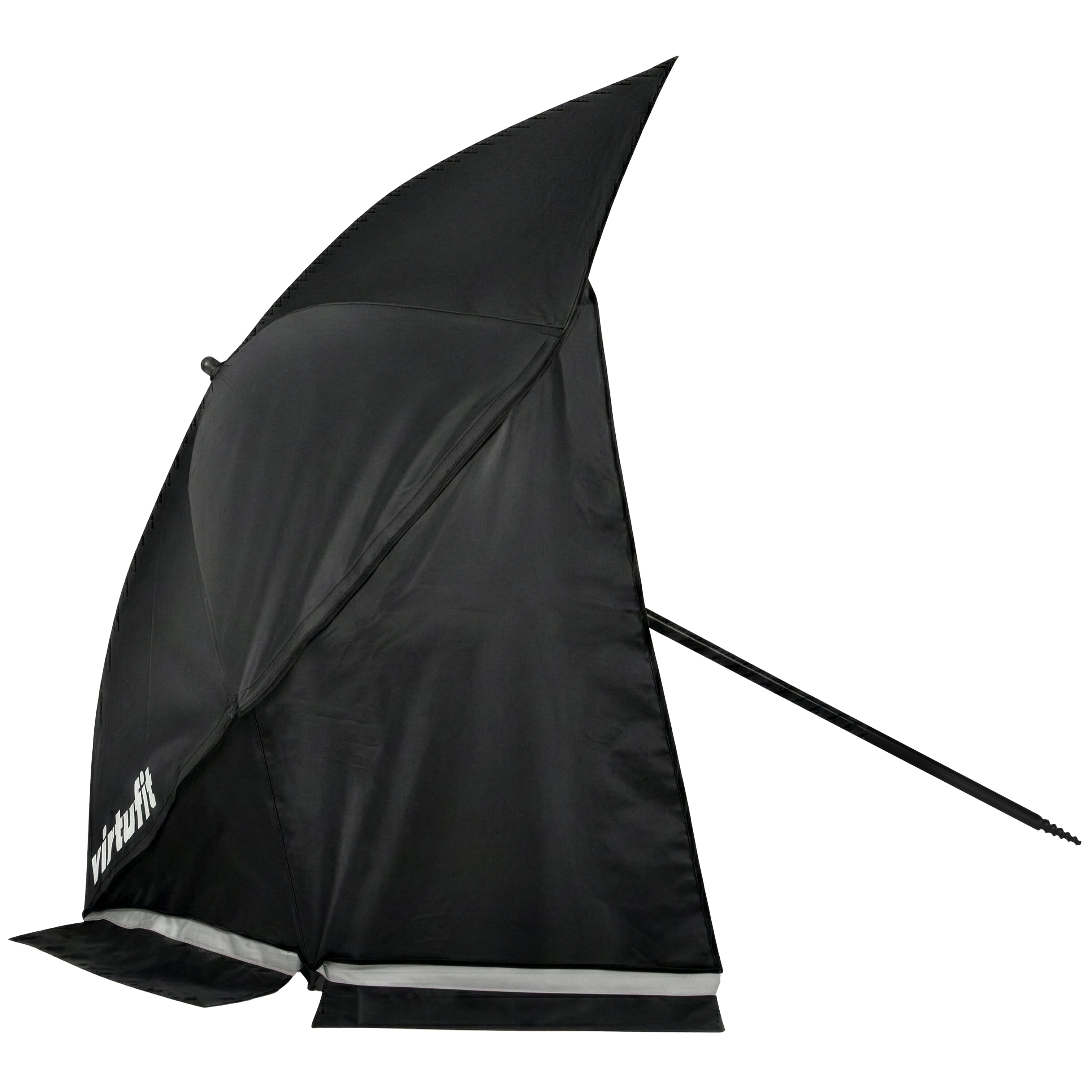 VirtuFit Parasol de plage - Windbreak - 180 cm - Gris - Tweedekans