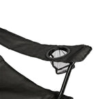 VirtuFit Chaise de camping pliable avec repose-pieds - Chaise de plage - Noir - Tweedekans