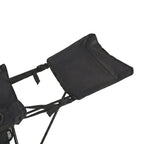 VirtuFit Campingstoel opvouwbaar met voetsteun - Strandstoel - Zwart - Set van 2