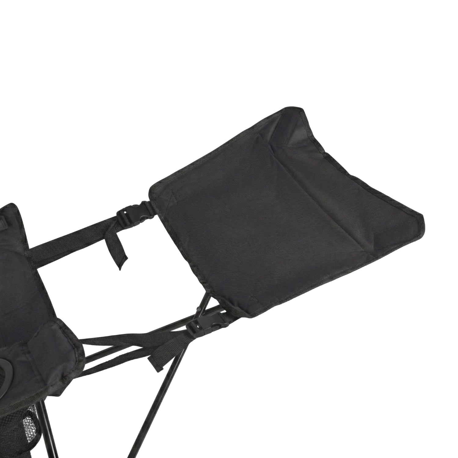 VirtuFit Campingstoel opvouwbaar met voetsteun - Strandstoel - Zwart - Set van 2