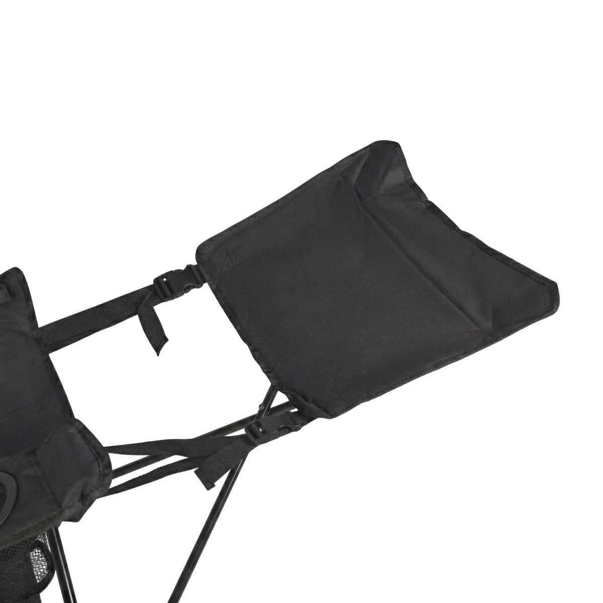 VirtuFit Chaise de camping pliable avec repose-pieds - Chaise de plage - Noir - Tweedekans