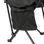 VirtuFit Campingstoel opvouwbaar met voetsteun - Strandstoel - Zwart - Set van 2