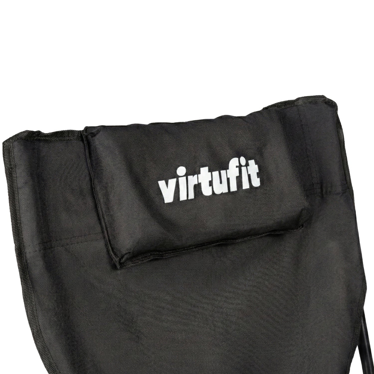 VirtuFit Chaise de camping pliable avec repose-pieds - Chaise de plage - Noir - Tweedekans