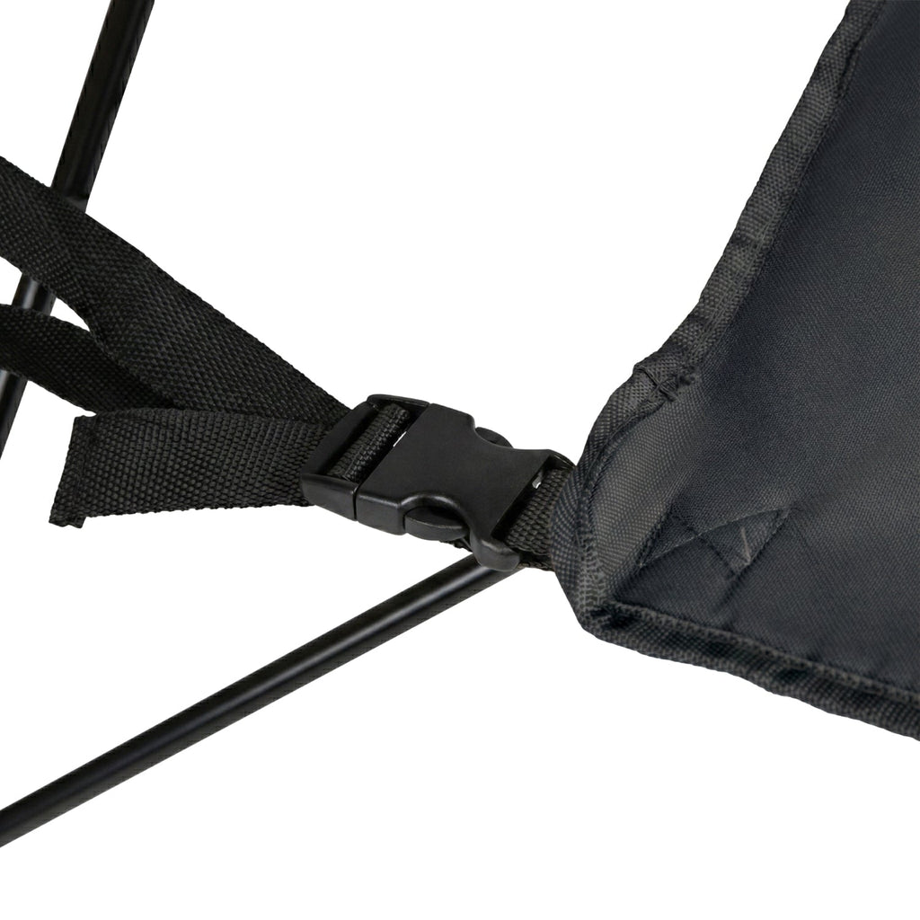 VirtuFit Campingstoel opvouwbaar met voetsteun - Strandstoel - Zwart - Set van 2