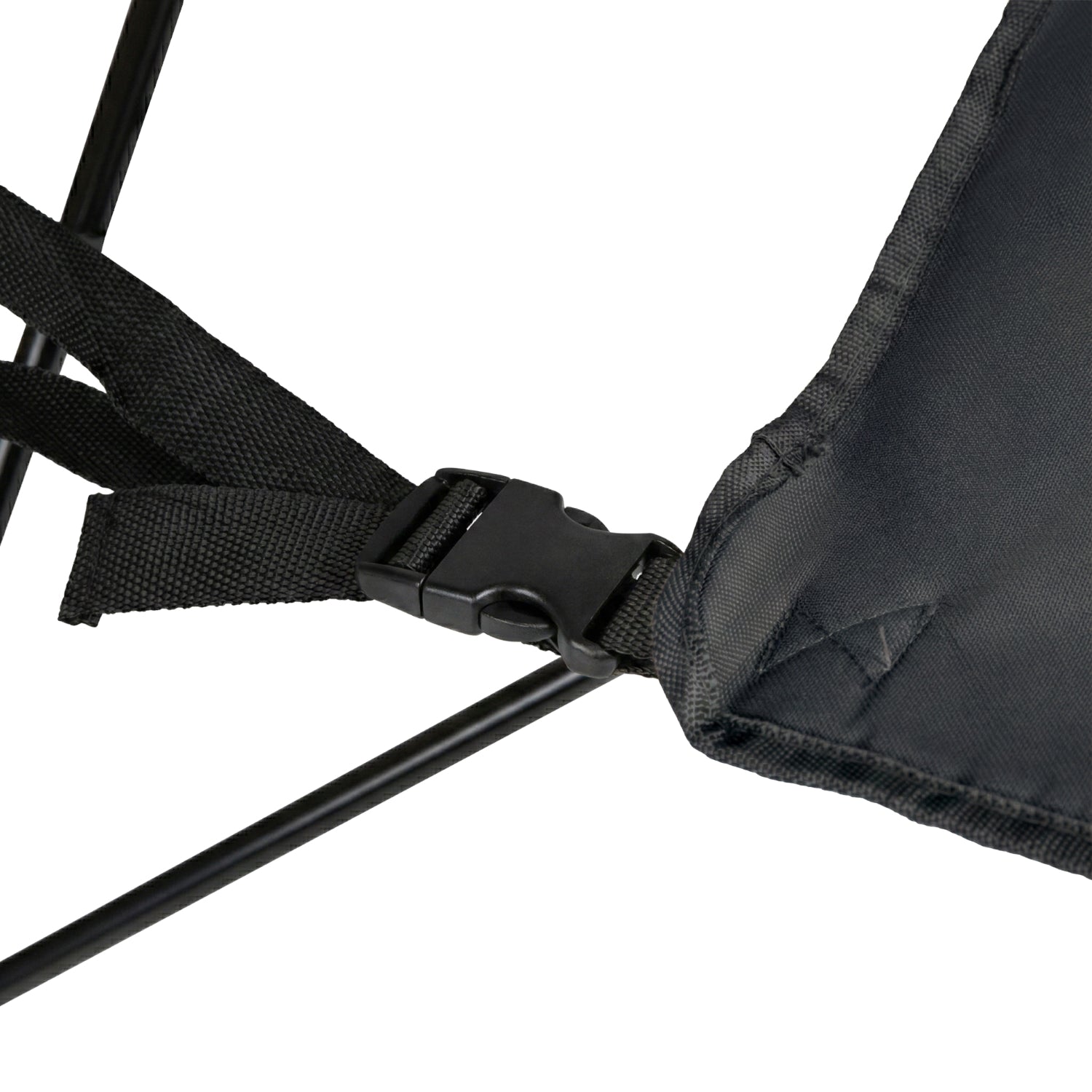 VirtuFit Campingstoel opvouwbaar met voetsteun - Strandstoel - Zwart - Set van 2