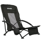 VirtuFit Chaise de plage pliable - Noir - Tweedekans
