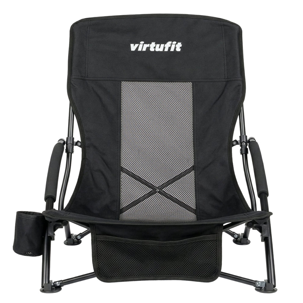 VirtuFit Chaise de plage pliable - Noir - Tweedekans