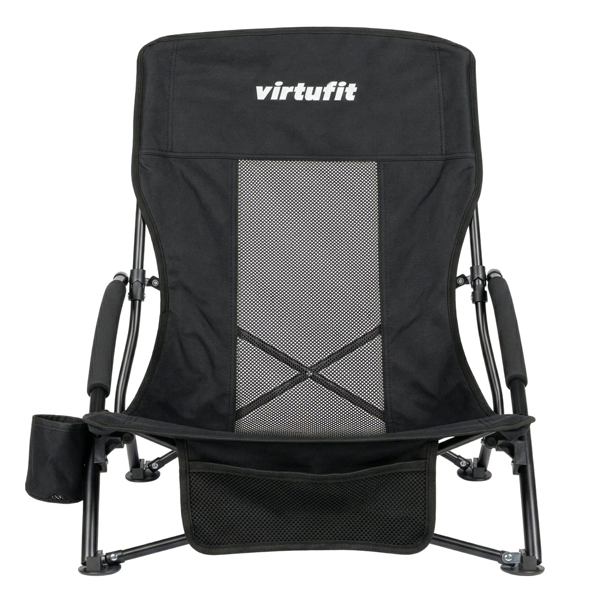 VirtuFit Chaise de plage pliable - Noir - Tweedekans