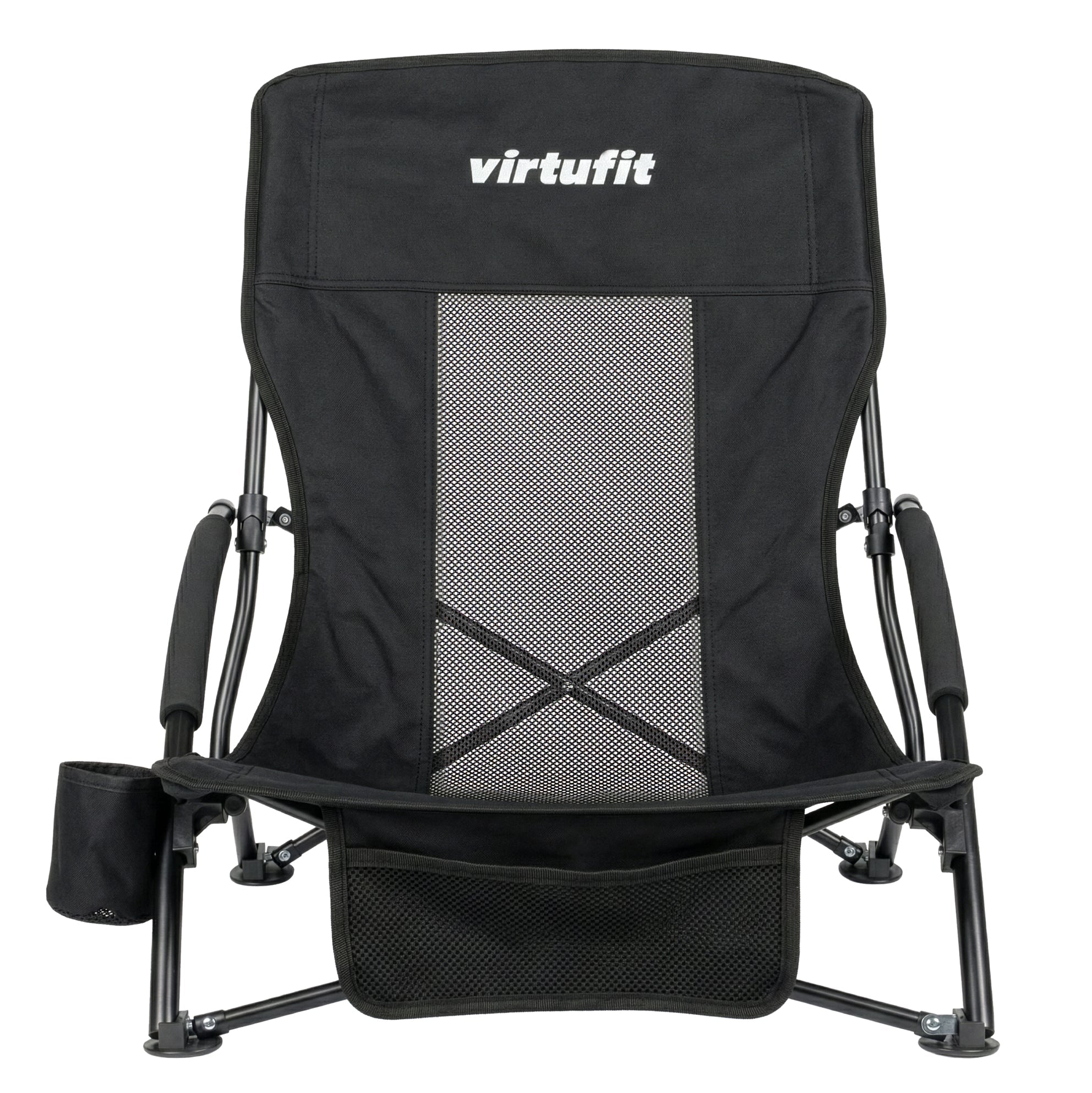VirtuFit Chaise de plage pliable - Noir