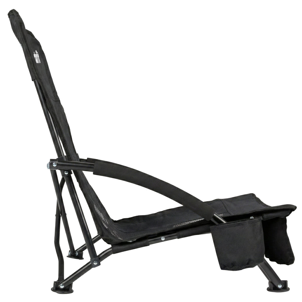 VirtuFit Chaise de plage pliable - Noir - Tweedekans