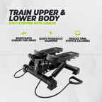 VirtuFit ST10 Stepper 2-en-1 - avec Ordinateur et Câbles de Résistance - Occasion