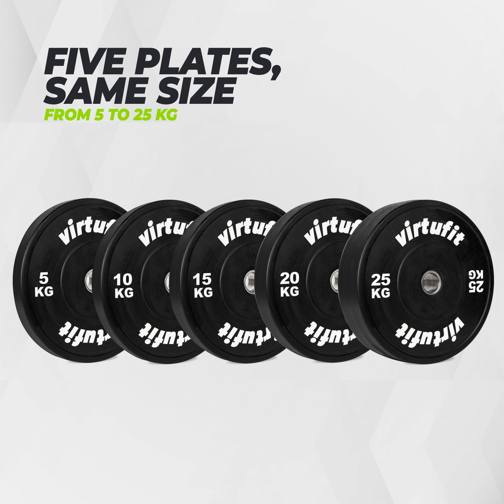 VirtuFit Bumper Plate - Olympische Halterschijf van Rubber - 50 mm - 15 kg