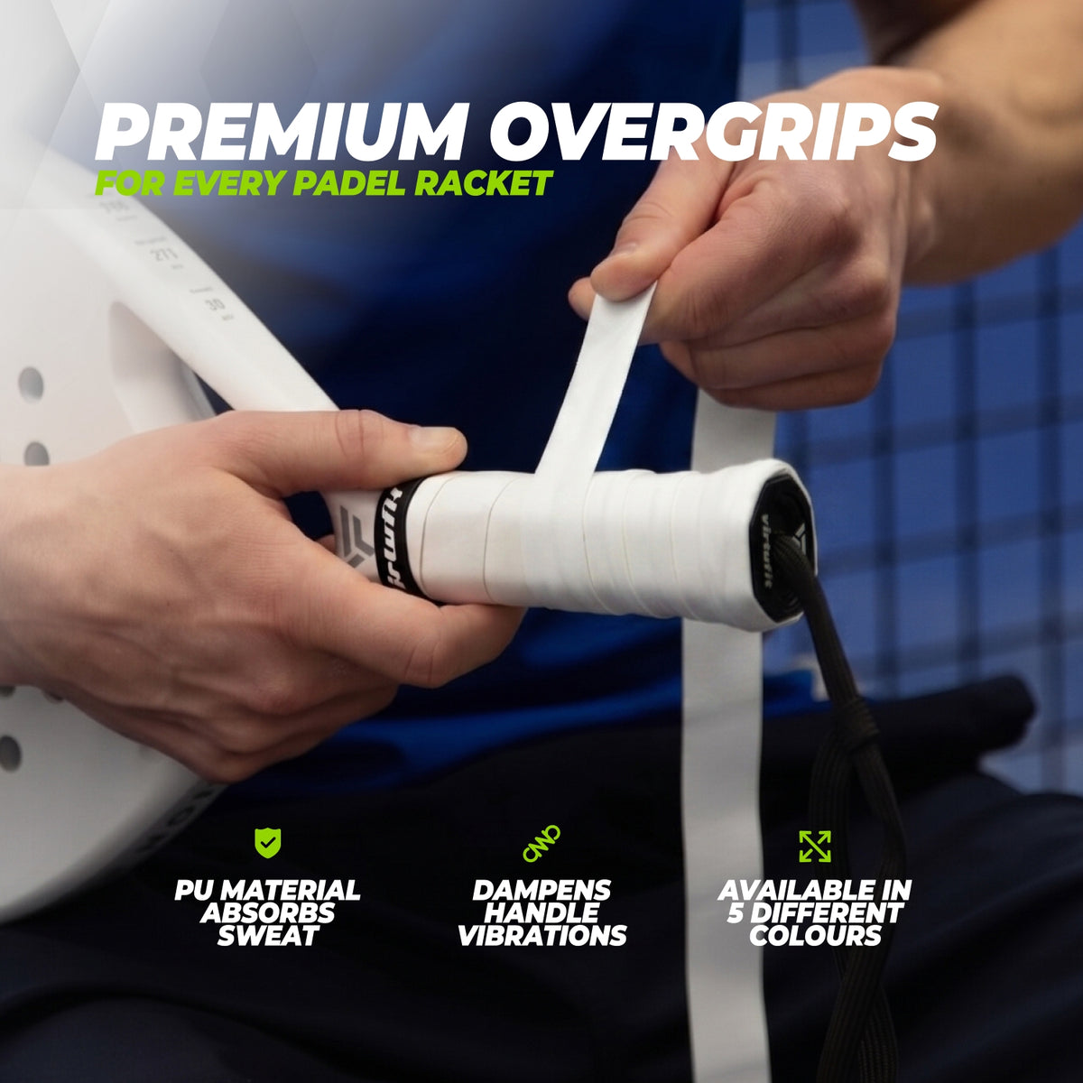 VirtuFit Pro Padel Overgrip - Blanc