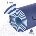HMS Yoga Mat - Donkerblauw - 12 mm