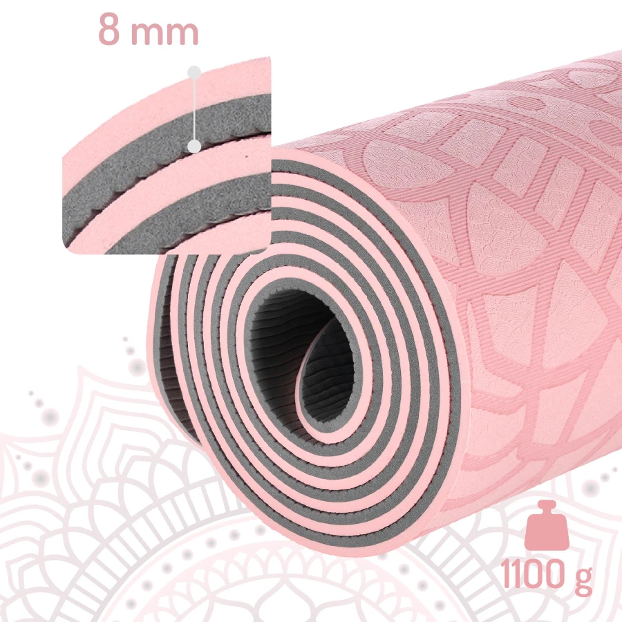 HMS Tapis de Yoga - Rose - 12 mm