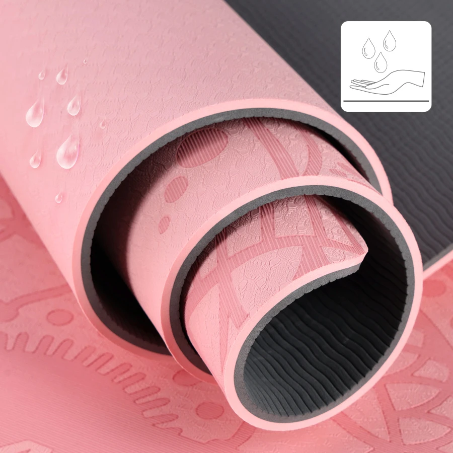 HMS Tapis de Yoga - Rose - 12 mm