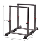 HMS Parallettes - Lot de 2 - Noir